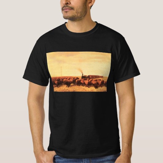 アメリカ西部開拓時代の傑作、NH・トロッターによる「Held Up」 Tシャツ (正面)