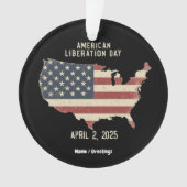 アメリカ解放の日2025年4月2日お祝い オーナメント (正面)