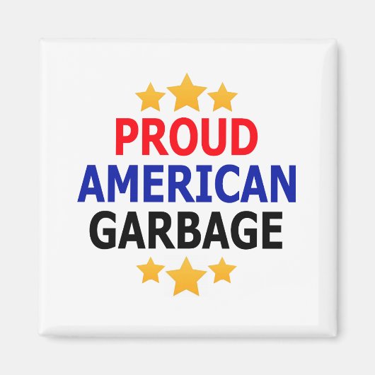 アメリカ誇りを持ったのゴミ磁石 マグネット (正面)