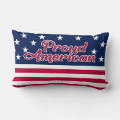 アメリカ誇りを持ったのスターストライプズ&アメリカ国旗 ランバークッション (裏面)