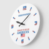 アメリカ誇りを持ったの大時計になる ラージ壁時計 (傾斜)
