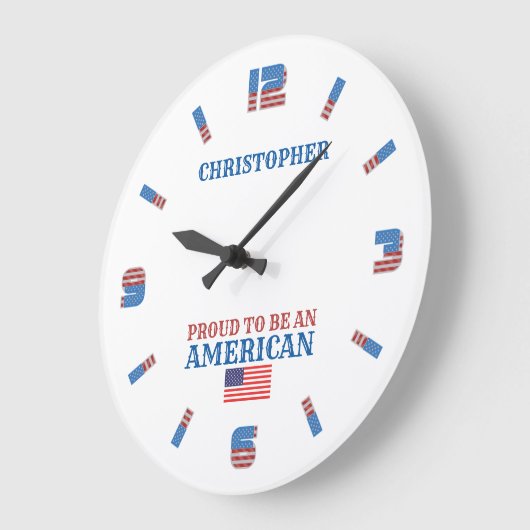 アメリカ誇りを持ったの大時計になる ラージ壁時計 (傾斜)