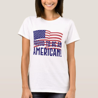 アメリカ誇りを持ったの女性の男性へ若者である Tシャツ