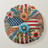 アメリカ誇りを持ったの枕 ラウンドクッション (裏面)