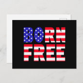 アメリカ誇りを持ったの生まれ自由を愛する人々が独立 ポストカード (正面/裏面)