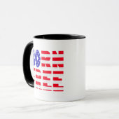 アメリカ誇りを持ったの生まれ自由を愛する人々が独立 マグカップ (正面左)