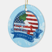 アメリカ誇りを持ったイタリアンのクリスマス装飾 セラミックオーナメント (左)