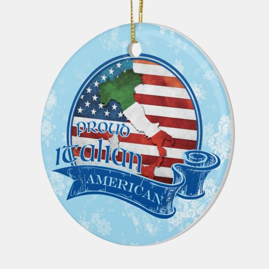 アメリカ誇りを持ったイタリアンのクリスマス装飾 セラミックオーナメント (左)