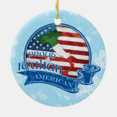 アメリカ誇りを持ったイタリアンのクリスマス装飾 セラミックオーナメント (裏面)