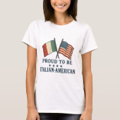 アメリカ誇りを持ったイタリアンシャツ | フラグはっきりしたデザイン Tシャツ (正面)