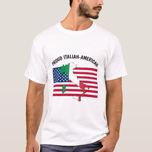 アメリカ誇りを持ったイタリアン人 Tシャツ (正面)
