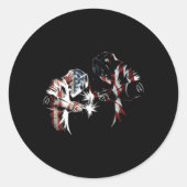 アメリカ誇りを持ったウエルダー米国国旗 ラウンドシール (正面)