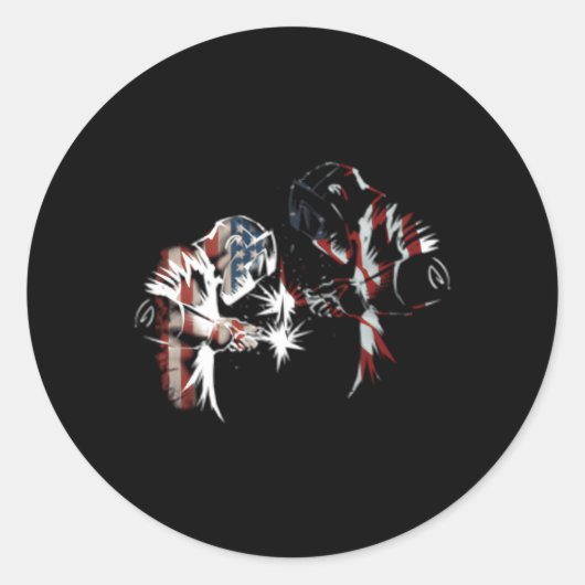 アメリカ誇りを持ったウエルダー米国国旗 ラウンドシール (正面)