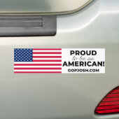 アメリカ誇りを持ったバンパーステッカーになる バンパーステッカー (車上)