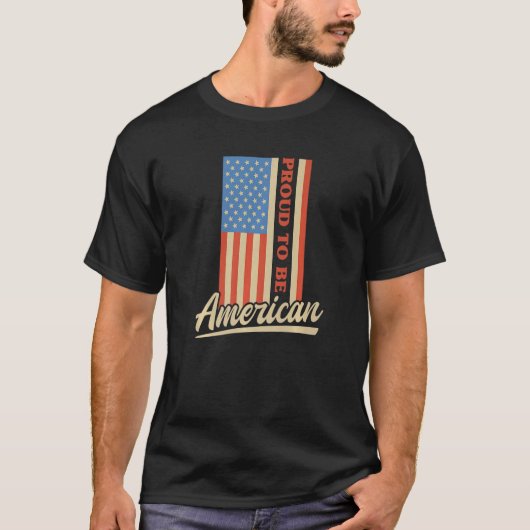 アメリカ誇りを持ったプロアメリカ愛国的なアメリカ国旗になるために Tシャツ (正面)