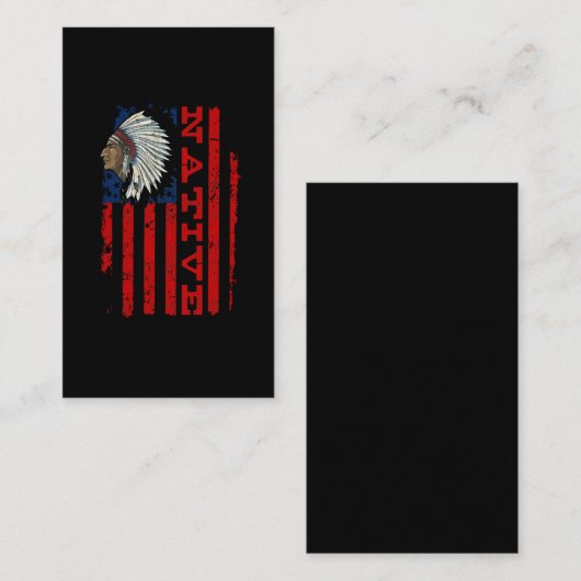 アメリカ誇りを持ったン·デイ·ヴィンテージUSAフラグ 名刺 (正面/裏面)