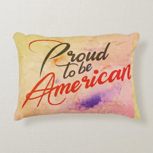 「アメリカ誇りを持った人になること。 アクセントクッション (正面)