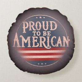 「アメリカ誇りを持った人になること ラウンドクッション