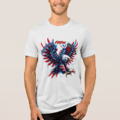 アメリカ誇りを持った人になるために」 Tシャツ。 トライブレンドTシャツ (正面)