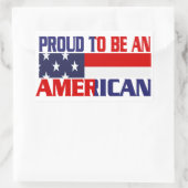 アメリカ誇りを持った人になる愛国心 長方形シール (バッグ)