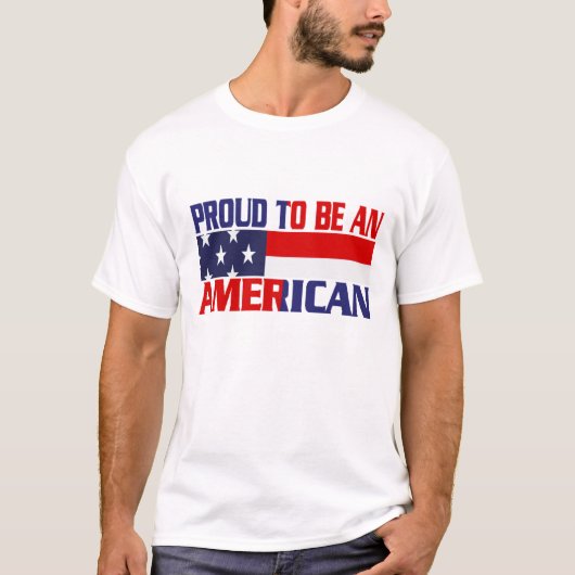 アメリカ誇りを持った人になる愛国心 Tシャツ (正面)