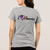 アメリカ誇りを持った人になる | アメリカ愛国的Tシャツギフト トライブレンドTシャツ (裏面)