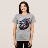 アメリカ誇りを持った人になる | アメリカ愛国的Tシャツギフト トライブレンドTシャツ (正面全面)