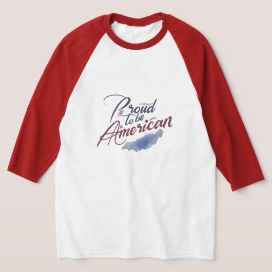 アメリカ誇りを持った人になる Tシャツ (レイダウン)