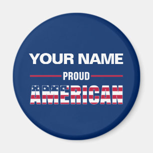 アメリカ誇りを持った人パーソナライズされた マグネット