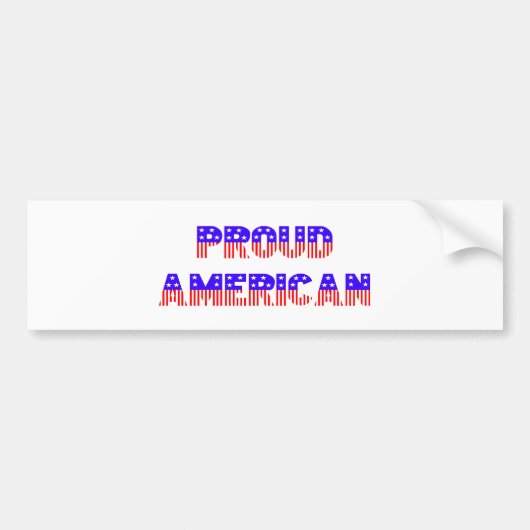 アメリカ誇りを持った人 バンパーステッカー (正面)
