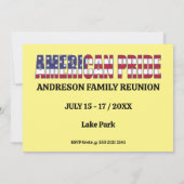 アメリカ誇りを持った合衆国モダン国旗の台本 招待状 (裏面)