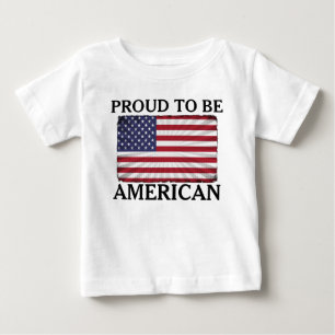 アメリカ誇りを持った国旗に非常に愛国心がある ベビーTシャツ