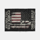 アメリカ誇りを持った国旗の退役軍人ガンライツTlt Corrls フリースブランケット (正面(横))