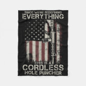 アメリカ誇りを持った国旗の退役軍人ガンライツTlt Corrls フリースブランケット (正面)