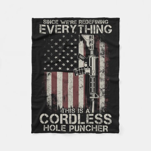 アメリカ誇りを持った国旗の退役軍人ガンライツTlt Corrls フリースブランケット (正面)