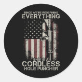 アメリカ誇りを持った国旗の退役軍人ガンライツTlt Corrls ラウンドシール (正面)