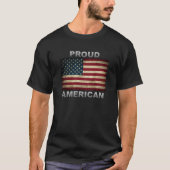 アメリカ誇りを持った国旗 Tシャツ (正面)