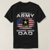 アメリカ誇りを持った国旗Gを持つ陸軍の国防パパ Tシャツ (デザイン正面)