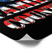 アメリカ誇りを持った国旗God Family Country ポスター (角)