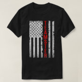 アメリカ誇りを持った州旗動揺して Tシャツ (デザイン正面)