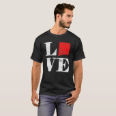 アメリカ誇りを持った市民州旗の土地地図ラブニュー Tシャツ (正面フル)