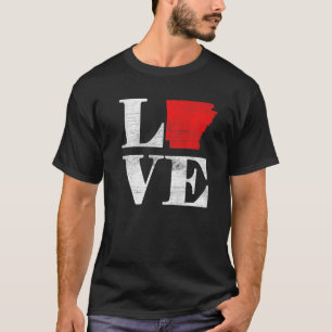 アメリカ誇りを持った市民州旗ランドマップラブアーク Tシャツ