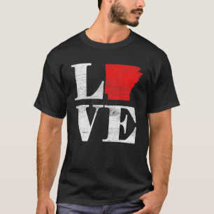 アメリカ誇りを持った市民州旗ランドマップラブアーク Tシャツ