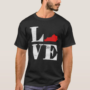 アメリカ誇りを持った市民州旗ランドマップラブケン Tシャツ