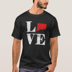 アメリカ誇りを持った市民州旗ランドマップラブコン Tシャツ