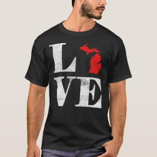 アメリカ誇りを持った市民州旗ランドマップラブマイク Tシャツ