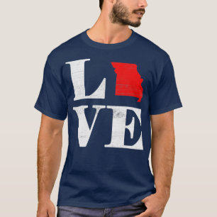 アメリカ誇りを持った市民州旗ランドマップラブミズ Tシャツ