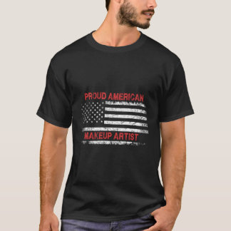 アメリカ誇りを持った愛国的なアメリカ国旗の贈り物メイクアップアルティ Tシャツ