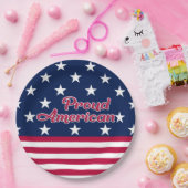 アメリカ誇りを持った愛国的なスターとストライプアメリカ ペーパープレート (パーティー)