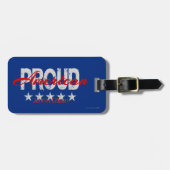 アメリカ誇りを持った愛国的な荷札 ラゲッジタグ (正面横)